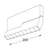 Bikuvalt 12W šviestuvas DARK LIGHT FLEXX į magnetines sistemas INSIGHT, juodas, 3000K