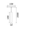 Pakabinamas šviestuvas Ideal Lux Magnetinis šviestuvas Montuojamas Į Bėgelį Ego Ego Pendant Tube 12W 3000K Bk
