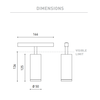 12W šviestuvas į magnetines sistemas FIT 50 48V, 2700K, DALI, juodas