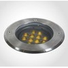 12x1,5W LED įleidžiamas į žemę lauko šviestuvas, plieno sp., 3000K, IP67, reguliuojamas šviesos kampas, 69074C/W