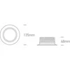 13W LED įleidžiamas šviestuvas, baltas, 3000-4000K-6000K, 10113UV/W/V