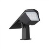 Sieninis šviestuvas V-tac 1,3W LED įsmeigiamas/sieninis lauko šviestuvas, juodas, 3000/4000/6400K, su saulės baterija