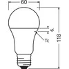 Osram 13W LED lemputė CLASSIC A, E27, baltos matinės sp., 4000K