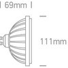 13W LED lemputė, GU10, juoda, 4000K, 7315GB/C/45