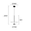 13W LED pakabinamas šviestuvas ROSS, juodu korpusu, 3000K, 4331900