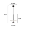13W LED pakabinamas šviestuvas ROSS, juodu korpusu, 3000K, 4331900