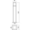13W LED pastatomas lauko šviestuvas VOLT, tamsiai pilkas, 3000K, IP54, 90608
