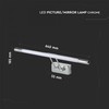 Sieninis šviestuvas V-tac 13W LED paveikslų/veidrodžio šviestuvas, chromo sp., 3000K