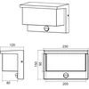 DELIGHT 13W LED sieninis fasado šviestuvas NESTOS, antracito sp., 3000K, su judesio davikliu, IP54