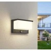 DELIGHT 13W LED sieninis fasado šviestuvas NESTOS, antracito sp., 3000K, su judesio davikliu, IP54