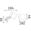 13W LED sieninis fasado šviestuvas O-ZONE, juodas, 3000K, IP66, 337548