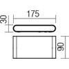 13W LED sieninis lauko šviestuvas POCKET, baltas, 3000K, IP54, 9622