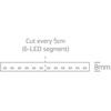 14,4W/m LED juosta, 3000K, 5m ritė, 7835V/W