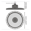 Ledvance 147W Sandėlio šviestuvas HIGH BAY GEN 4, 4000K, 110°, IP65, juodas