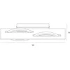 Italux 14W LED sieninis šviestuvas CONATO, juodas, 3000K