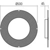 14W LED sieninis šviestuvas TATOO, juodu korpusu, 3000K, 50cm, 01-2689