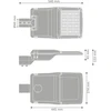 155W LED gatvės šviestuvas STREETLIGHT COMPACT, šviesaus aliuminio sp., 4000K, 59° x 143°