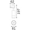 15W LED akcentinis šviestuvas į 3 fazių bėgelius EOS, juodas, 3000K, 337579