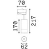 15W LED akcentinis šviestuvas į 3 fazių bėgelius EOS, juodas, 2700K, 340791