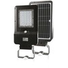 15W LED gatvės šviestuvas su saulės baterija ir judesio davikliu, juodas, 4000K