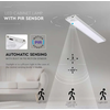 V-tac 1,5W LED įkraunamas linijinis paviršinis šviestuvas, 30cm, sidabro sp., 3000K, su judesio davikliu