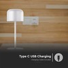 V-tac 1,5W LED įkraunamas stalo šviestuvas, baltas, 2700-5700K, dimeriuojamas, IP54