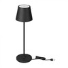 V-tac 1,5W LED įkraunamas stalo šviestuvas, juodas, 3000K, dimeriuojamas, IP54