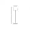 1,5W LED įkraunamas stalo šviestuvas, smėlio sp., 3000K, dimeriuojamas, IP54, E371