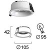 15W LED įleidžiamas šviestuvas LUIGI, baltas, 3000/4000/6500K, 4335000