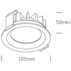 15W LED įleidžiamas vidaus/lauko šviestuvas, juodas, 3000/4000/5000K, IP54, 10115BX/B/V