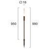 1,5W LED įsmeigiamas lauko šviestuvas STICK, rūdžių sp., 3000K, IP65, 95cm, 24V, 4320700