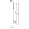 1,5W LED įsmeigiamas lauko šviestuvas TORCH, tamsiai pilkas, 3000K, IP65, 58cm, 90442