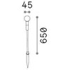 1,5W LED įsmeigiamas šviestuvas TWIGGY, kavos sp., 3000K, IP65, 347899
