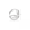 15W LED modulis, juodas, 3000K, IP44, 36°, S345