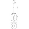 15W LED pakabinamas šviestuvas DROP, juodos/dūmų sp., 3000K, 01-3630