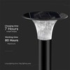 V-tac 15W LED pastatomas lauko šviestuvas su saulės baterija ir judesio davikliu, juodas, 4000/6000K, IP65