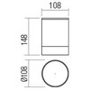 15W LED paviršinis lauko šviestuvas XILO, baltas, 3000K, IP54, 90356