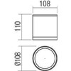 15W LED paviršinis lauko šviestuvas XILO, baltas, 3000K, IP54, 90344