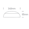 15W LED plafonas, baltas, 3000/4000/6500K, su 3h avariniu moduliu, 67218E/W/V