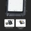 V-tac 15W LED prožektorius su saulės baterija, juodas, 4000K