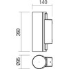 15W LED sieninis lauko šviestuvas ILIUS, tamsiai pilkas, 3000K, IP54, 90362