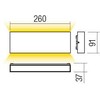 Sieninis šviestuvas 15W LED sieninis lauko šviestuvas KAMAL, baltas, 4000K, IP54, šviečia į viršų ir į apačią, 90390