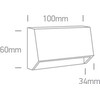 1,5W LED sieninis šviestuvas, antracito sp., 2700/3300/4000K, IP65, 67386A/AN/V