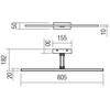 16,4W LED sieninis šviestuvas LINEAR, baltas, 3000K, 01-3462