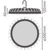 Ledvance 166W sandėlio šviestuvas HIGH BAY COMPACT, juodas, 6500K, IP65