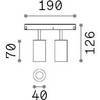 16W LED akcentinis šviestuvas į magnetinę sistemą EGO, juodas, 2700K, 48V, 340265