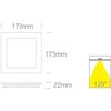 16W LED įleidžiama panelė, balta, 3000/4000/5700K, 50116FA/W/V