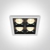 16W LED įleidžiamas šviestuvas, baltas, 3000K, 50406B/W/W