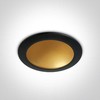 16W LED įleidžiamas šviestuvas, juodos/žalvario sp., 3000K, 10116FD/B/BS