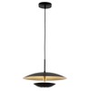Viokef 16W LED pakabinamas šviestuvas MONICA, juodos/aukso sp., 3000K, 4242200